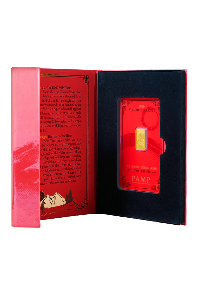 PAMP The Lunar Legend Series 2026 | Legend Of The Horse 1 Gram | Fine Gold 999.9