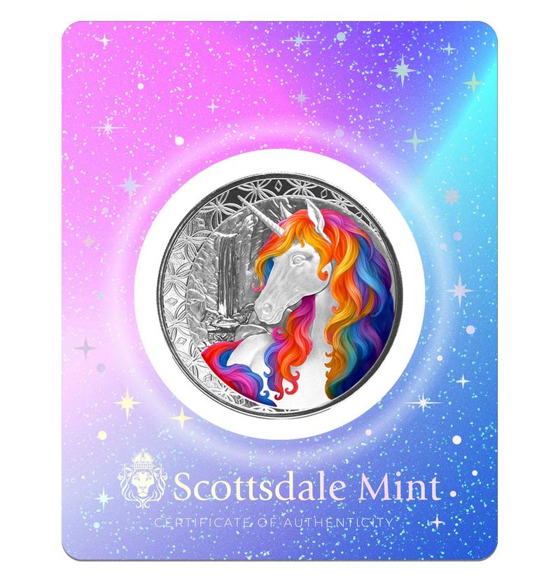 2025 Scottsdale Mint Unicorn “BLOSSOM” Pure Silver Coin