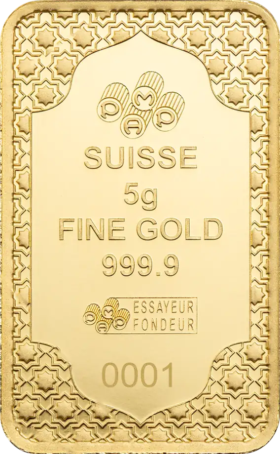 5g Eid Mubarak Pure Gold Bullion Bar | PAMP Suisse