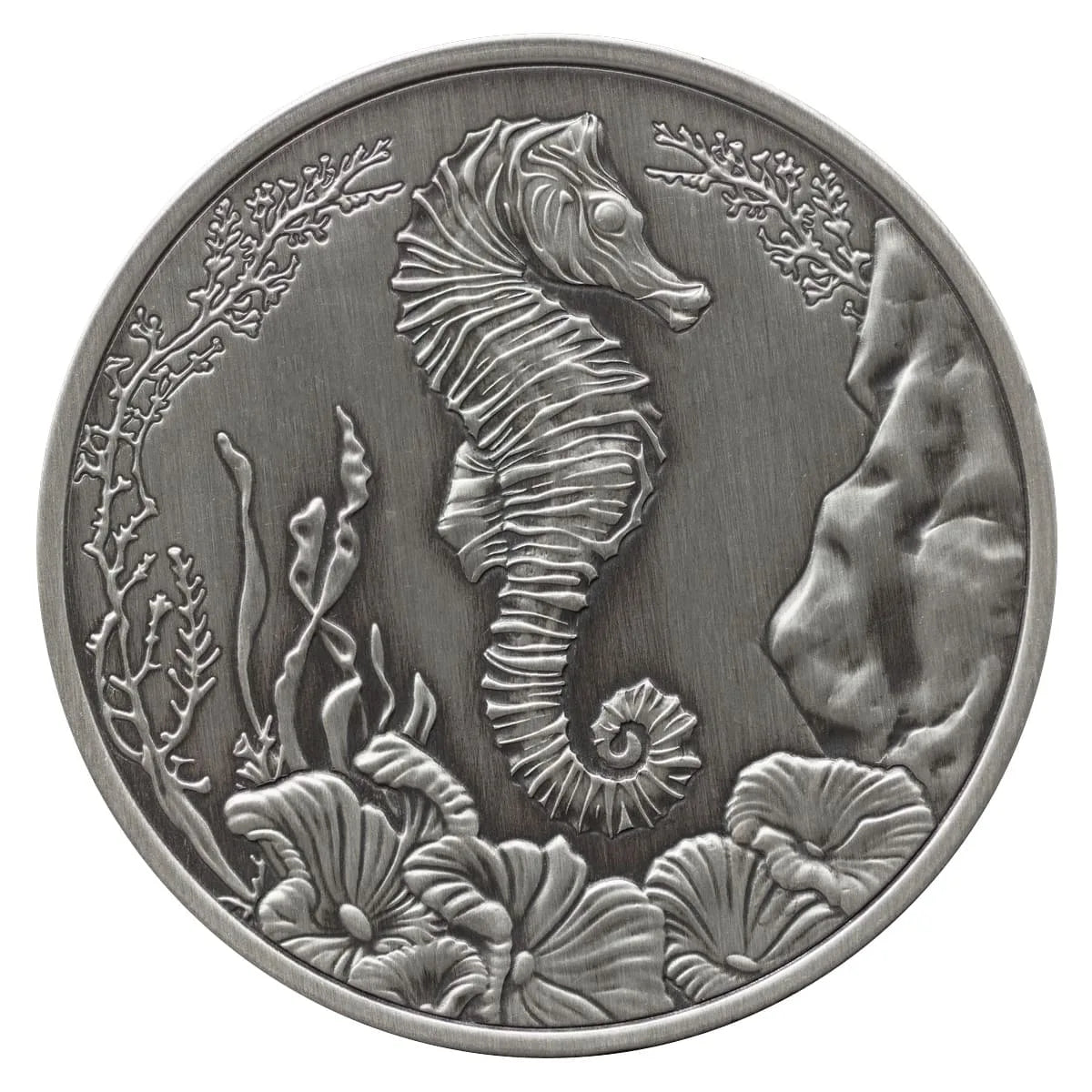 2025 Samoa Seahorse
1 oz Silver Antiqued Coin