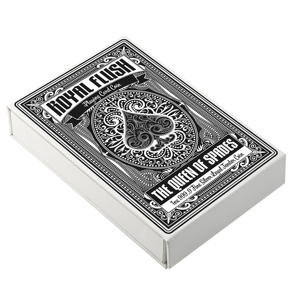 1oz Pure Silver Pamp Playing Card Queen Of Spades