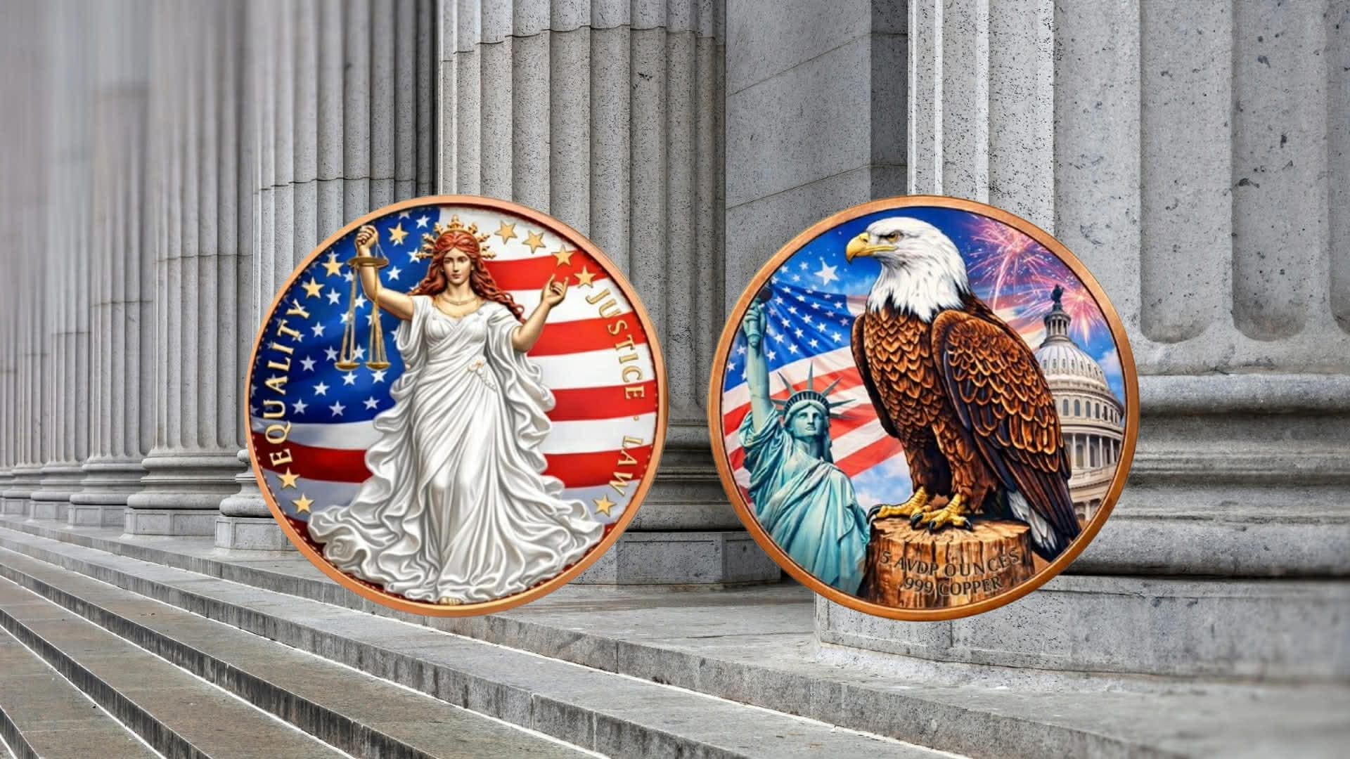 5oz ADVP Copper Round Lady Of Justice