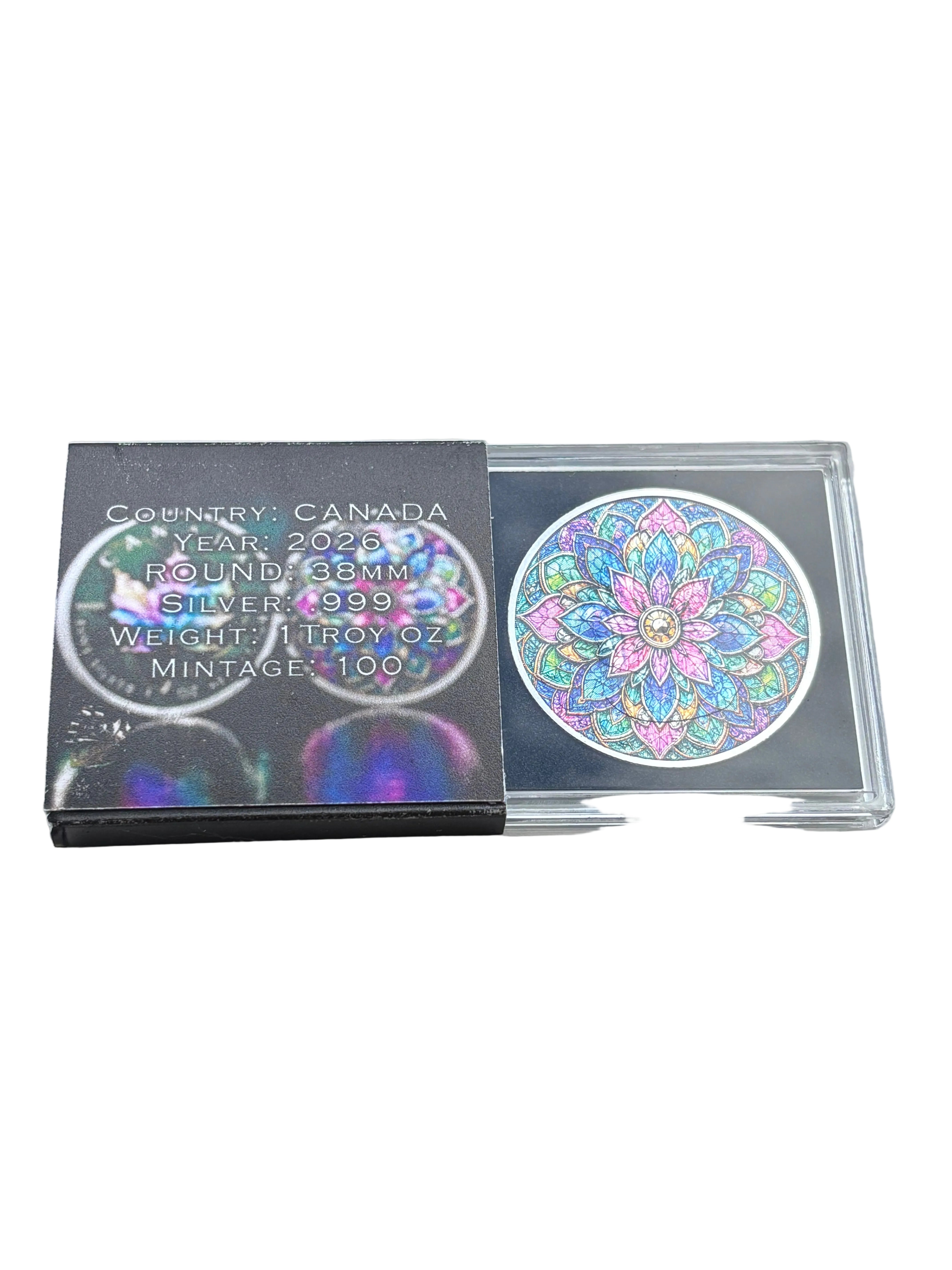 1oz Pure Silver Coin Iridescent Maple
