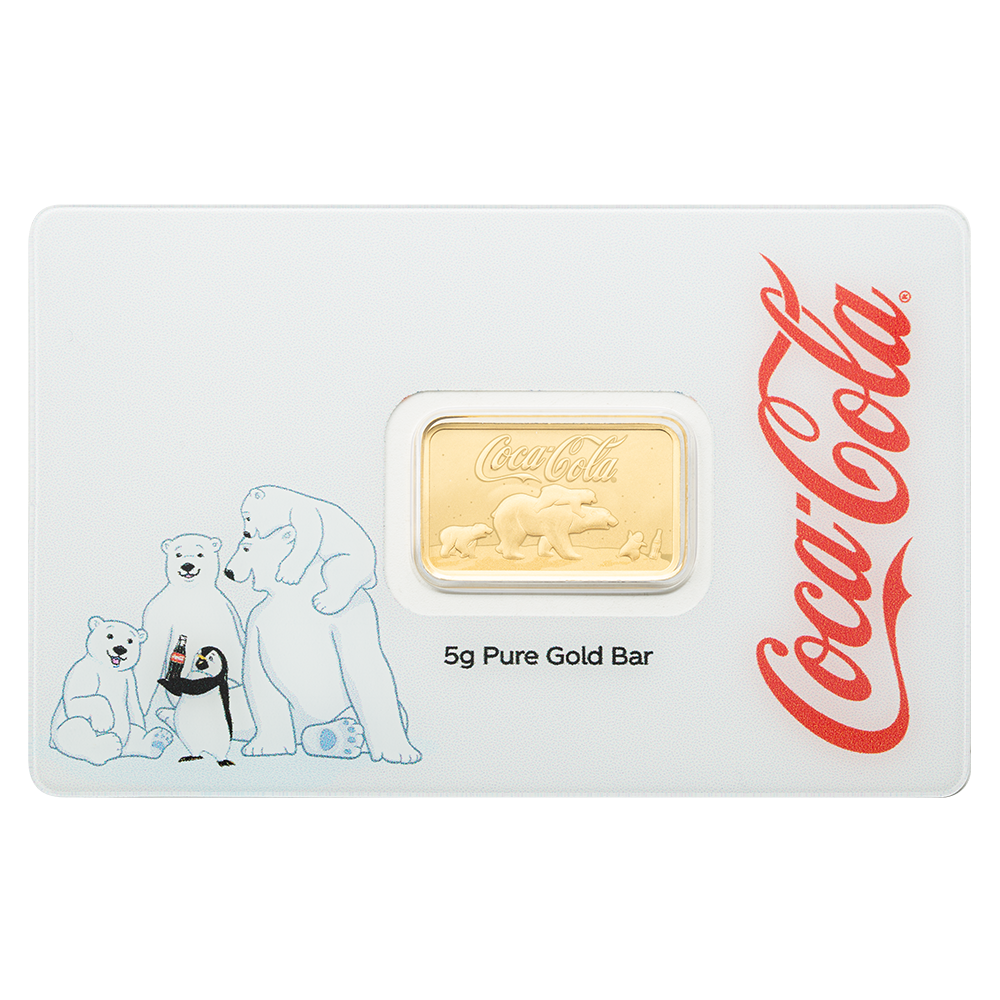 5g 999.9 Gold Pamp Coca Cola Christamas Polar Bear
