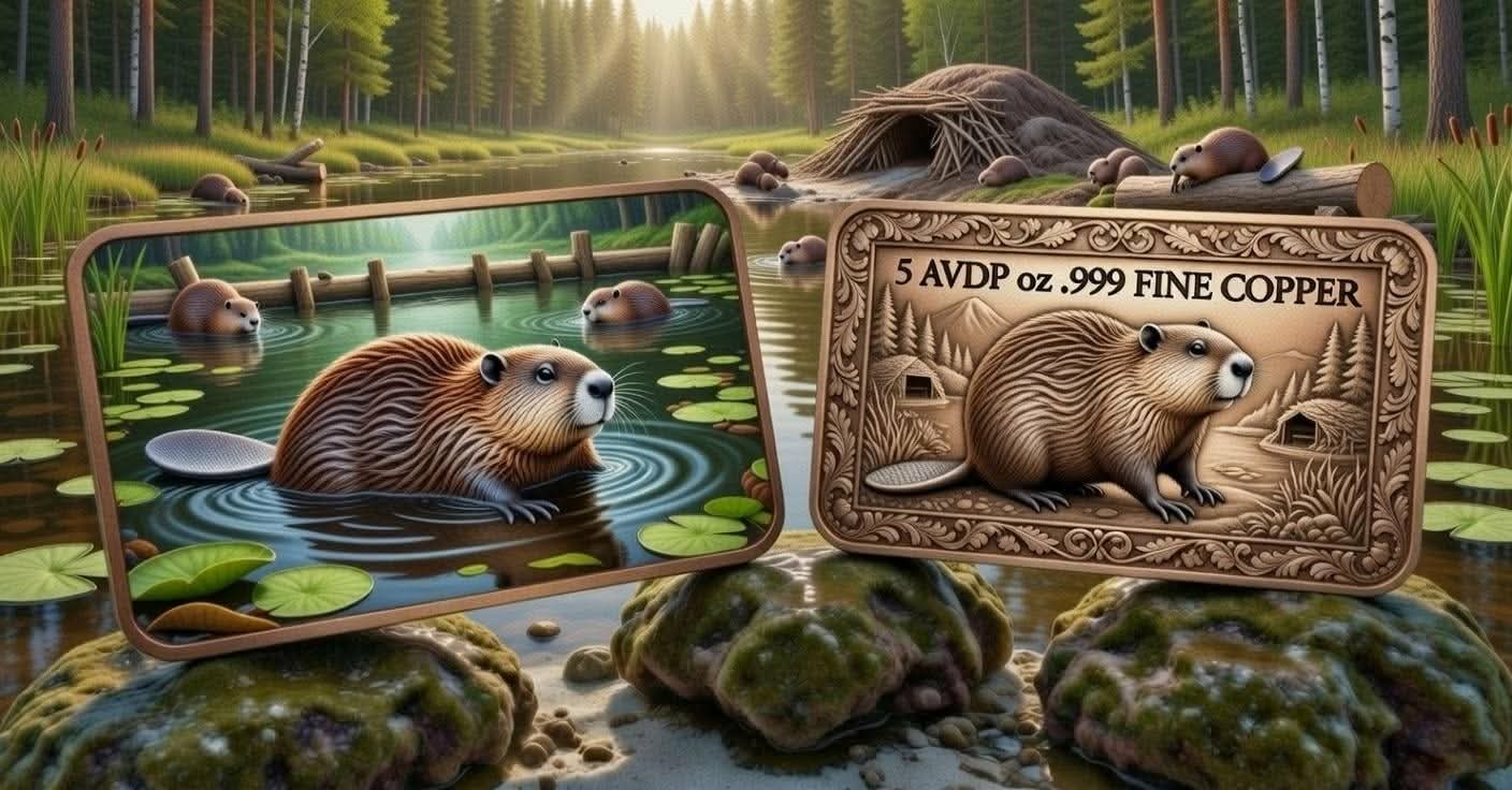 5oz ADVP Copper Bar The Beaver