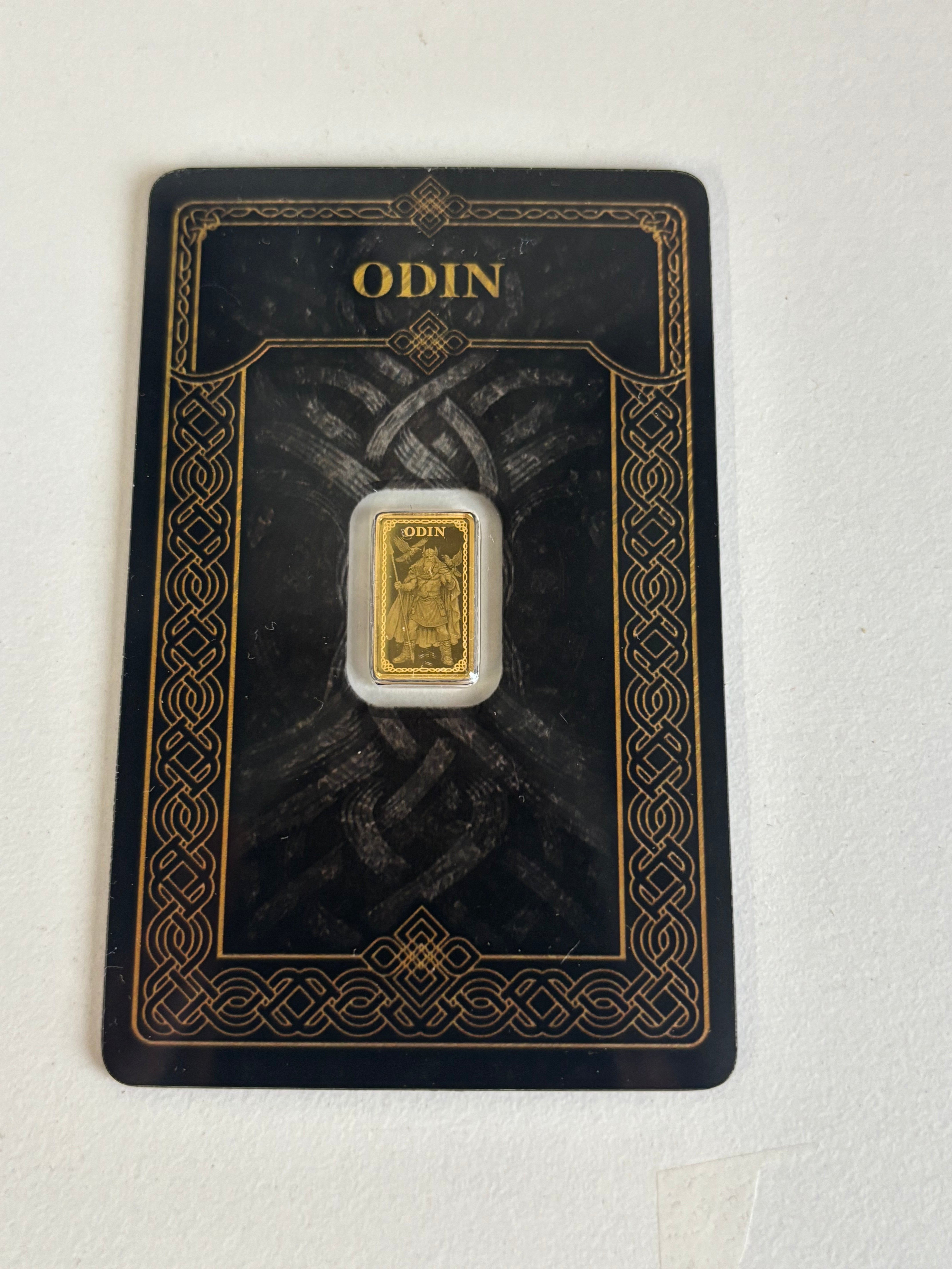 1/100oz Pure Gold Odin Bar