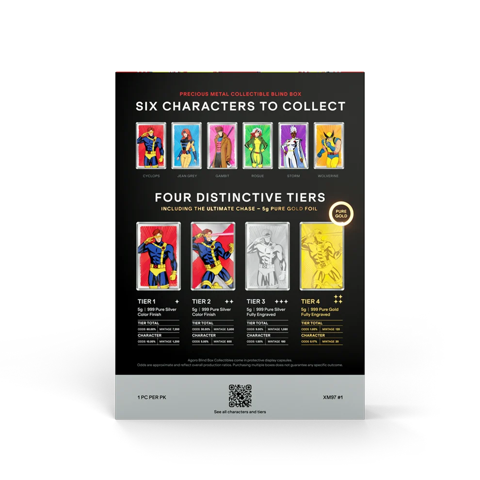 Marvel - X-Men '97 Heroes Blind Box
5g Foil Blind Box Agoro