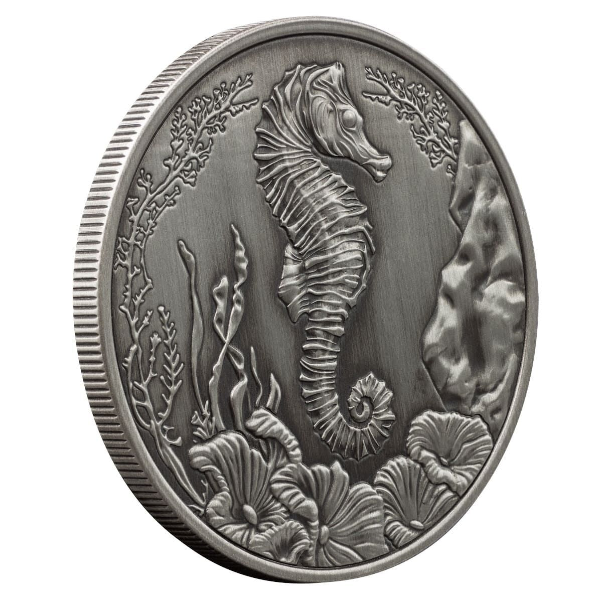 2025 Samoa Seahorse
1 oz Silver Antiqued Coin