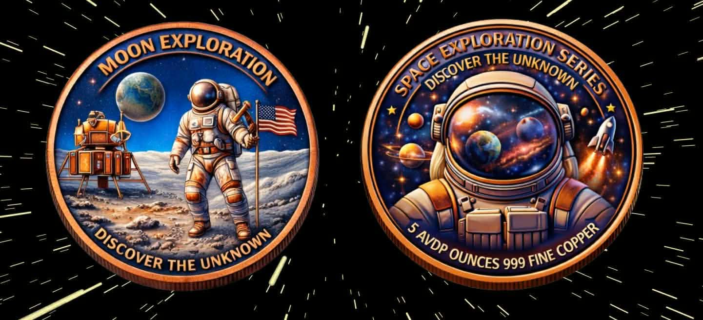 5oz Copper Round Space Exploration
