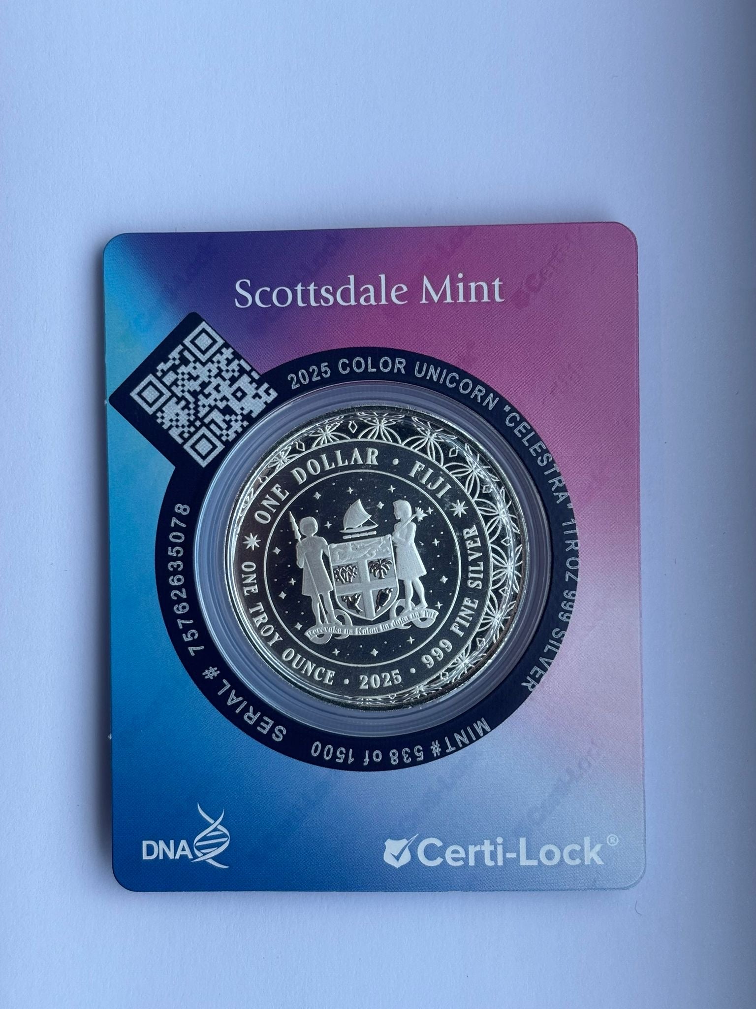 2025 Scottsdale Mint Unicorn “CELESTRA” Pure Silver Coin