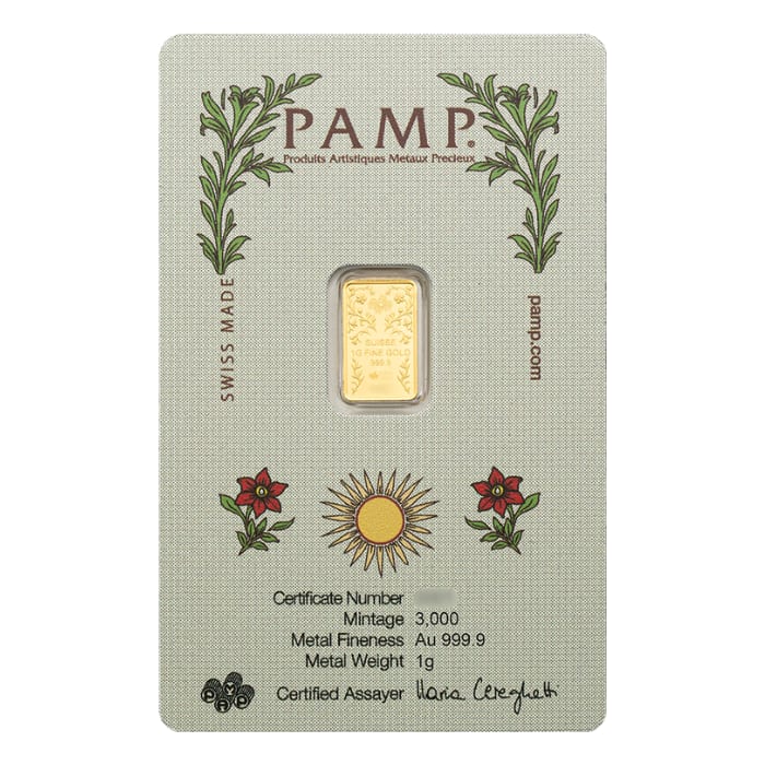 Pre Sale 1g Pure Gold Pamp Bar Una And The Lion