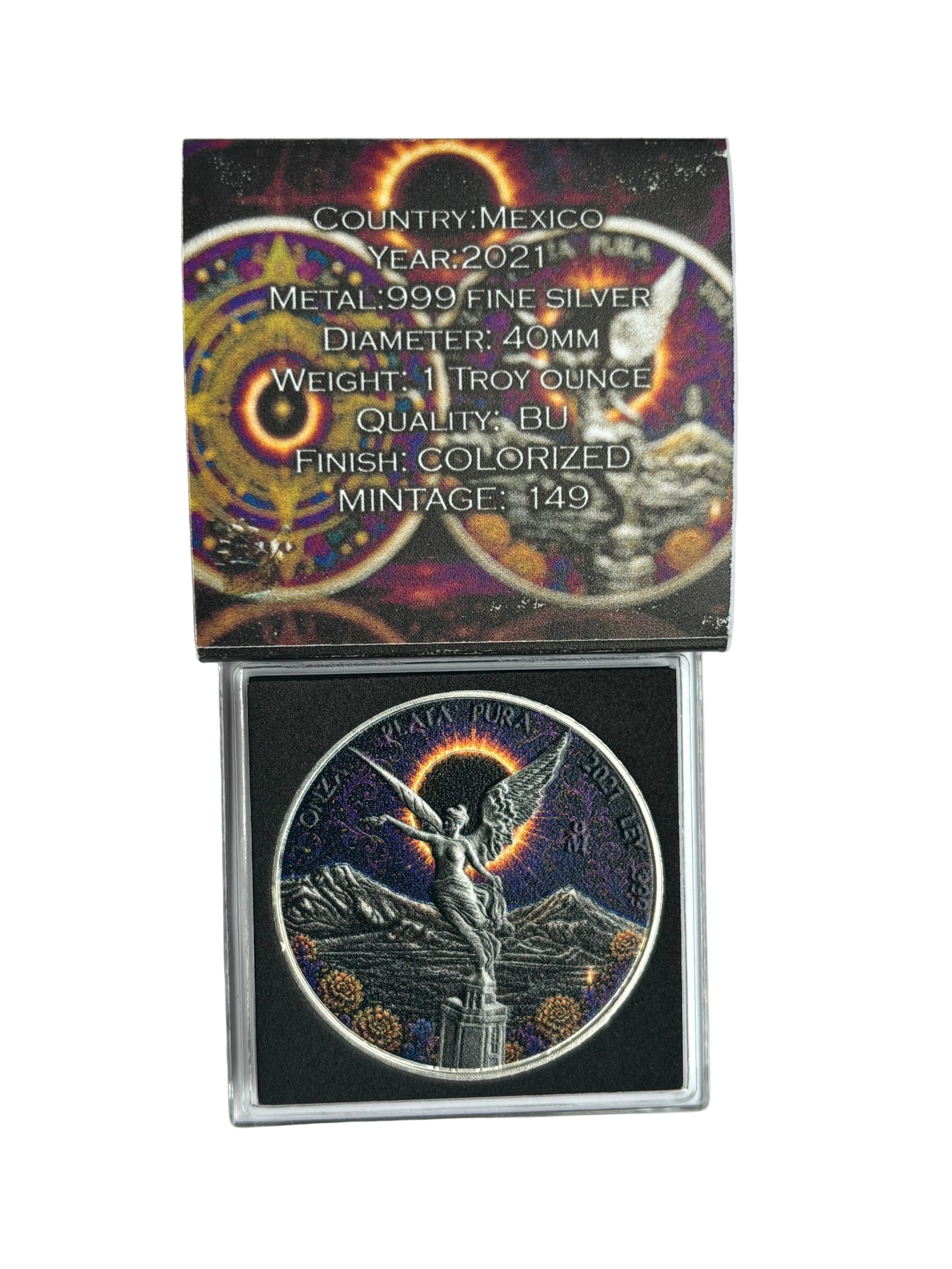 2021 1oz Pure Silver Libertad Celestial Eclipse
