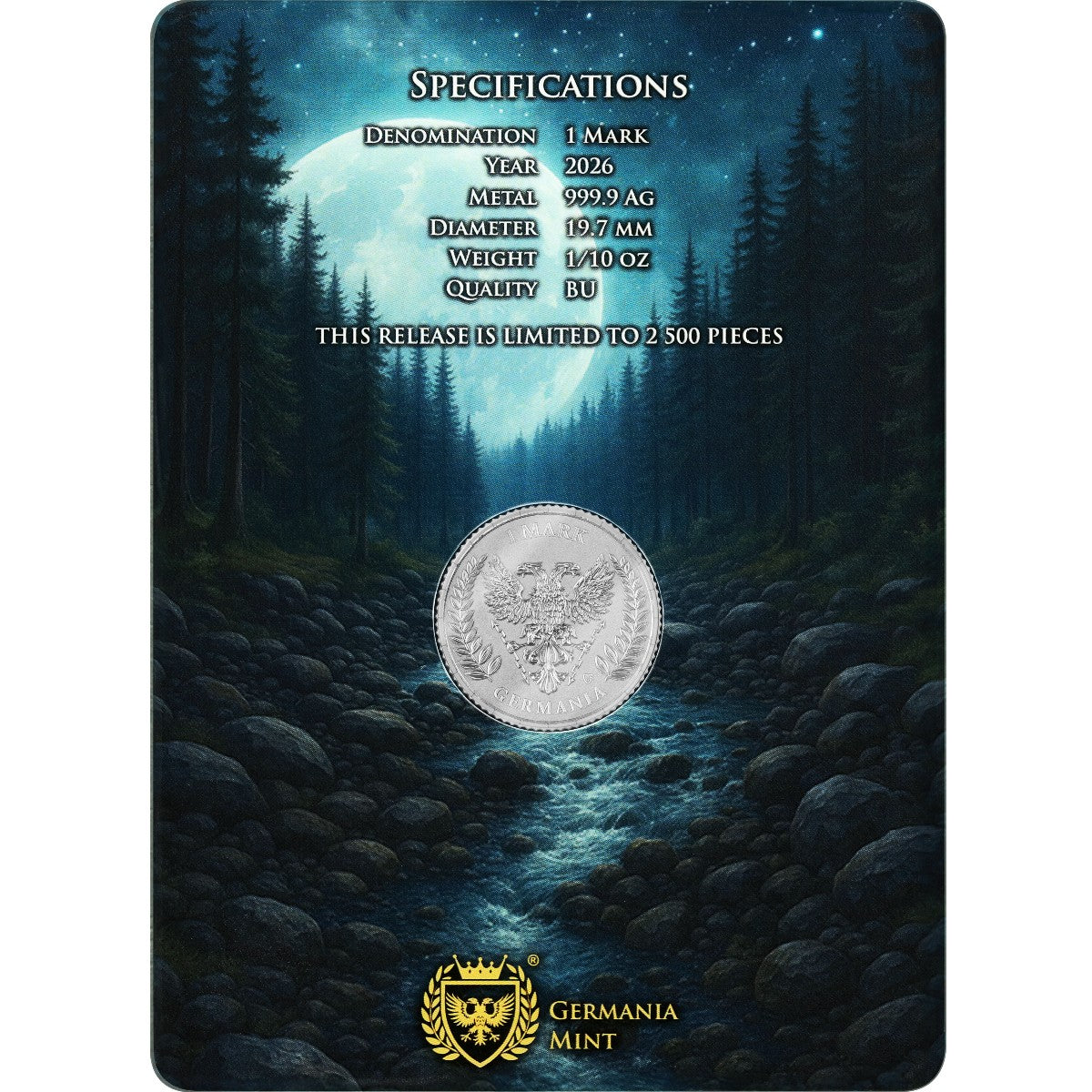 1/10th Oz Pure Silver Germania Coin