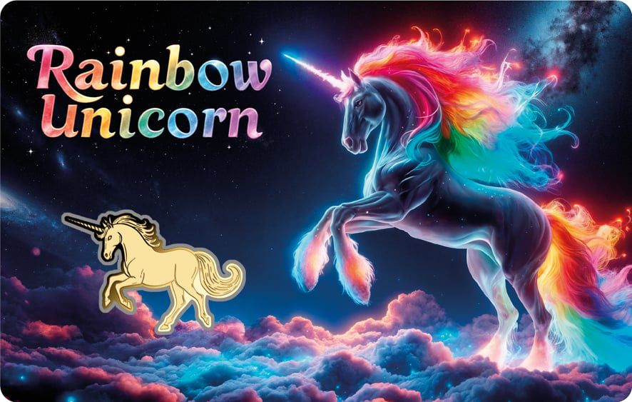 1/1000oz Gold Rainbow Unicorn