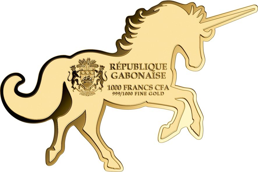 1/1000oz Gold Rainbow Unicorn