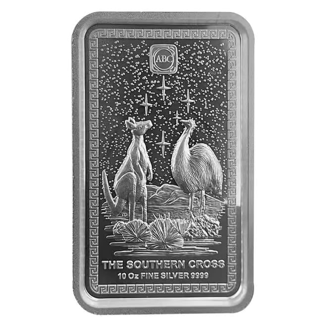 10oz Southern Cross Silver Bar High Relief