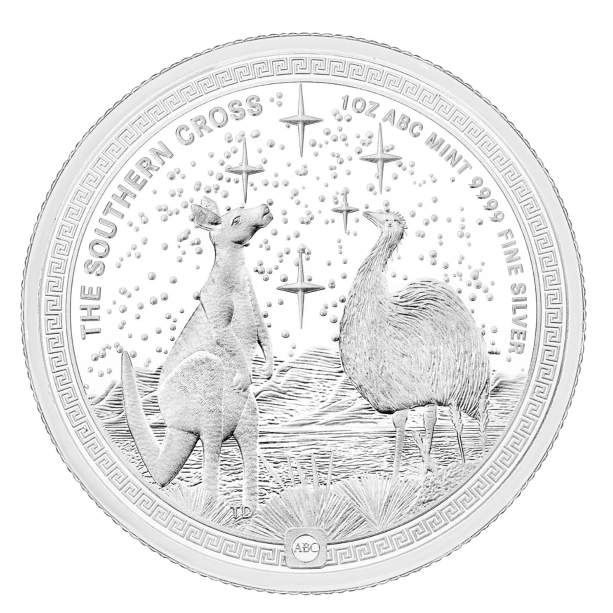 Southern Cross 1oz BU High Relief Silver Coin W/Capsule