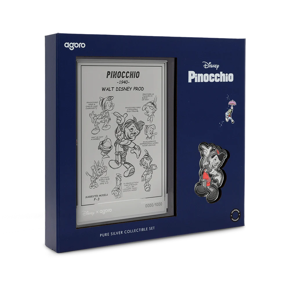Disney Pinocchio Collectible Set
3/4 oz Silver Coin + 5 g Silver Foil Set