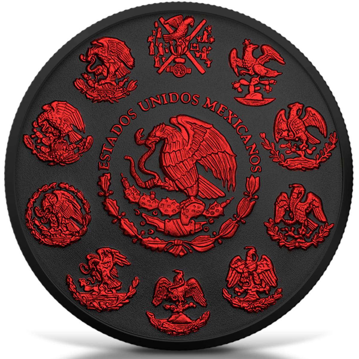 1oz Pure Silver Libertad Black Platinum Fire