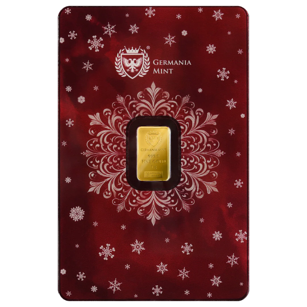 Christmas Edition 1g Gold Bar - Germania Mint