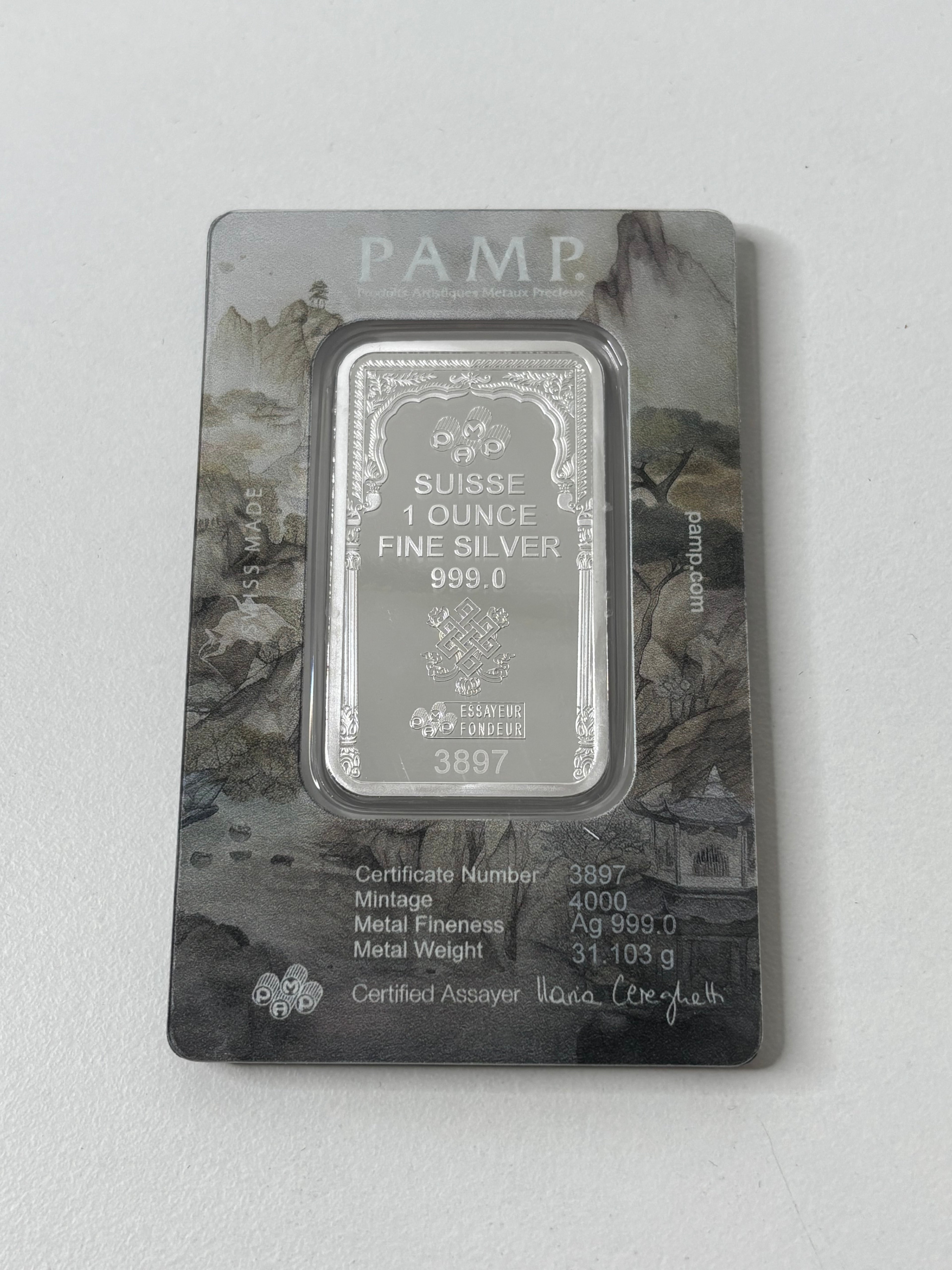 1oz Silver Pamp Buddha