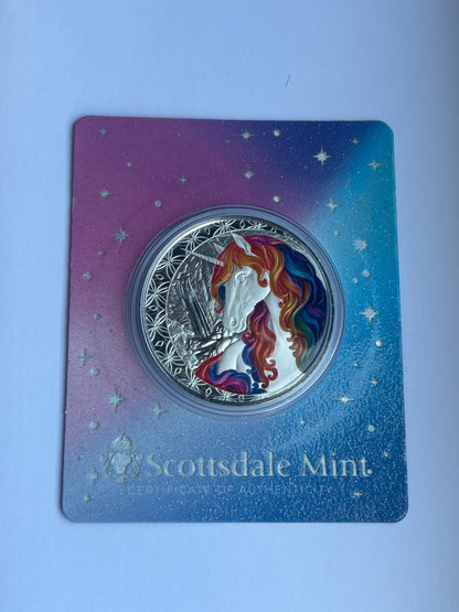 2025 Scottsdale Mint Unicorn “BLOSSOM” Pure Silver Coin