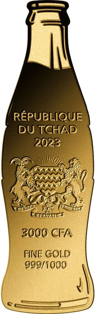 1/1000oz .999 Gold Coca Cola Bottle In Assay Card