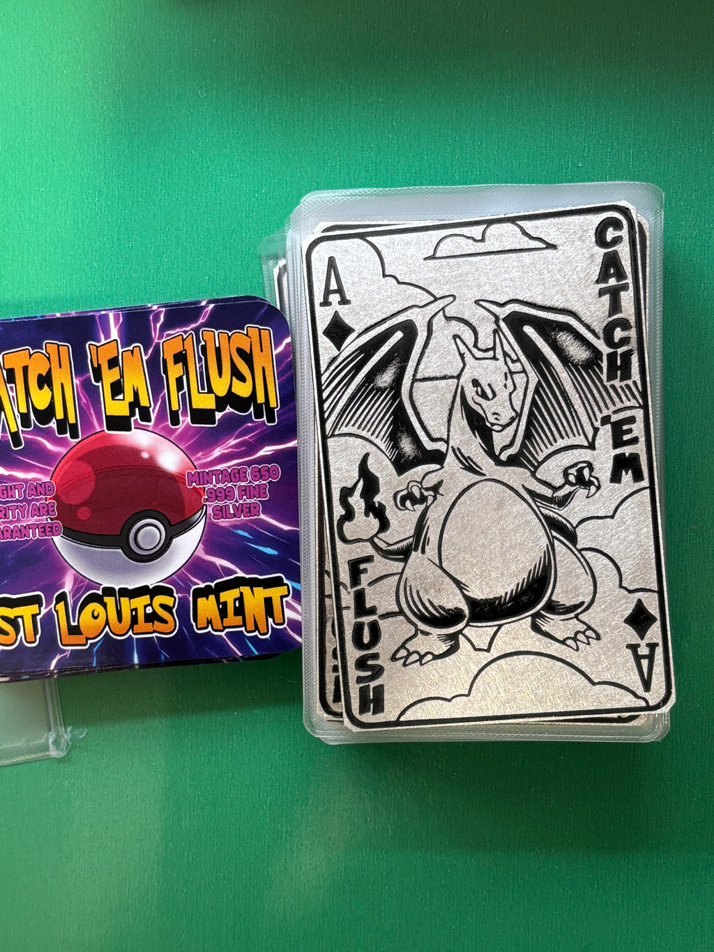 1oz .999 Silver Card Pokemon Charizard