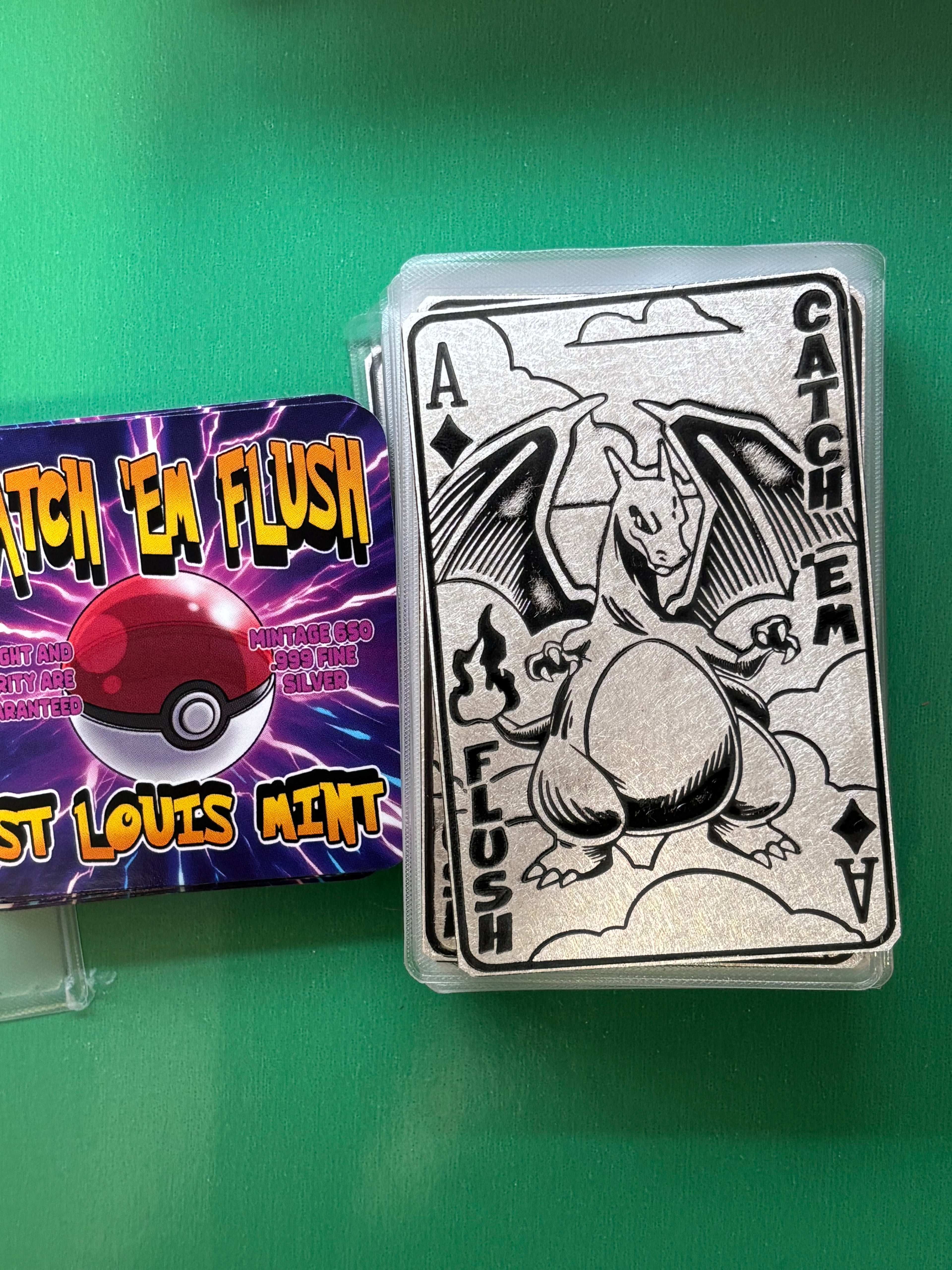 1oz .999 Silver Card Pokemon Charizard