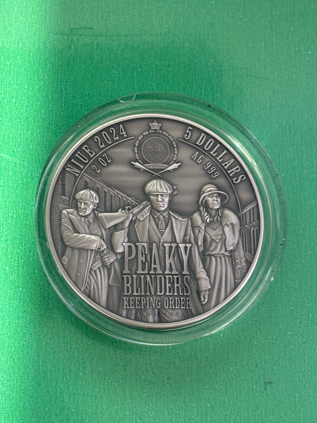 2oz .999 Silver Black Proof Peaky Blinders Arthur Shelby