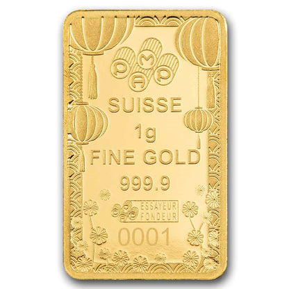 SALE 1g 999.9 Gold Bar - PAMP Suisse Lucky Cat
