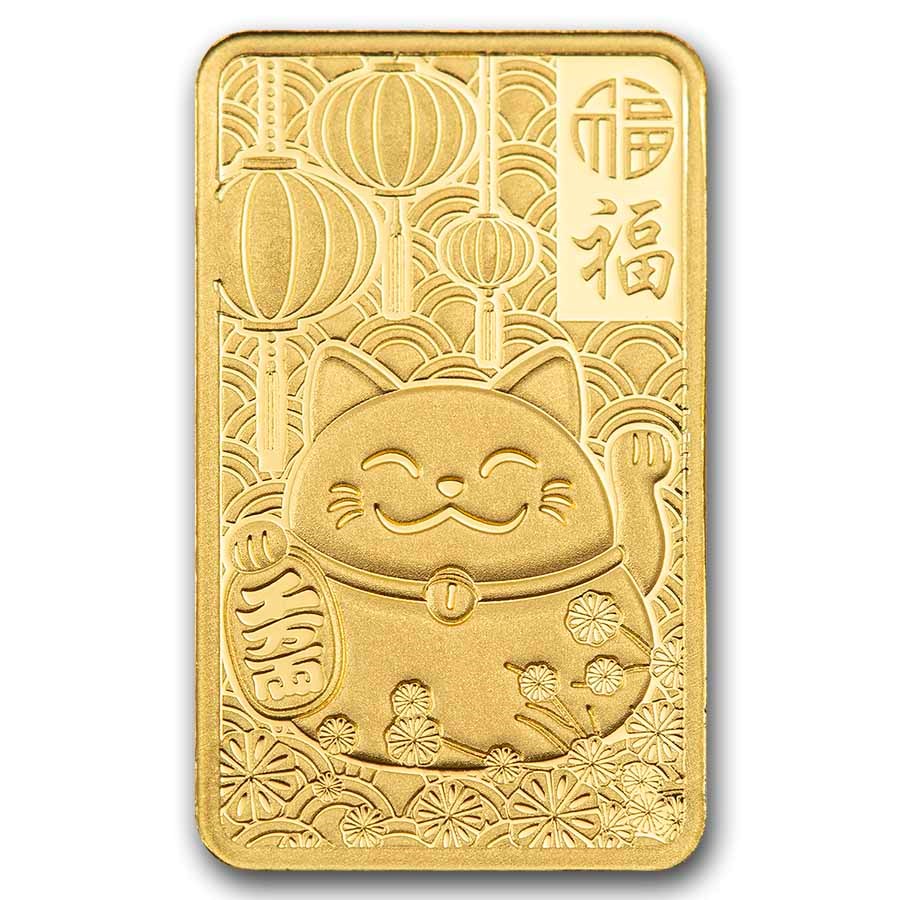 1g 999.9 Gold Bar - PAMP Suisse Lucky Cat PRE SALE DUE WEEK COMMENCING 10TH NOVEMBER