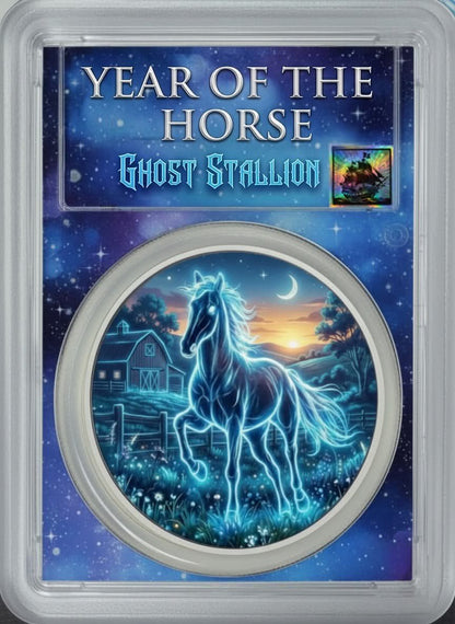 2026 1oz Pure Silver Year of the Horse Ghost Stallions Edition
