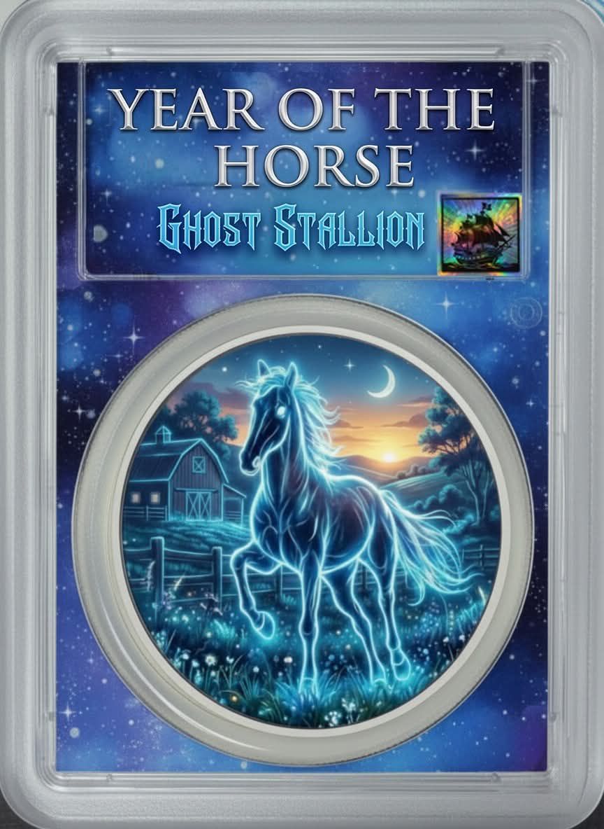 2026 1oz Pure Silver Year of the Horse Ghost Stallions Edition