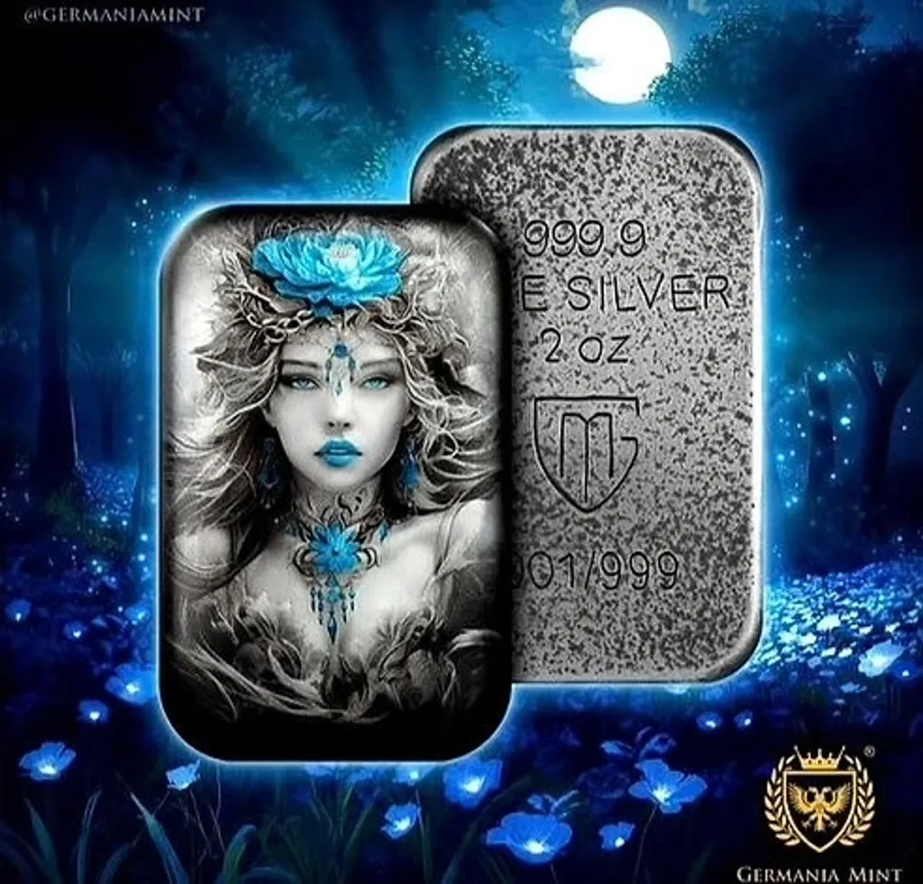 Germania Mint 2-oz 999.9 Silver Goddesses Nerthus Cast Bar