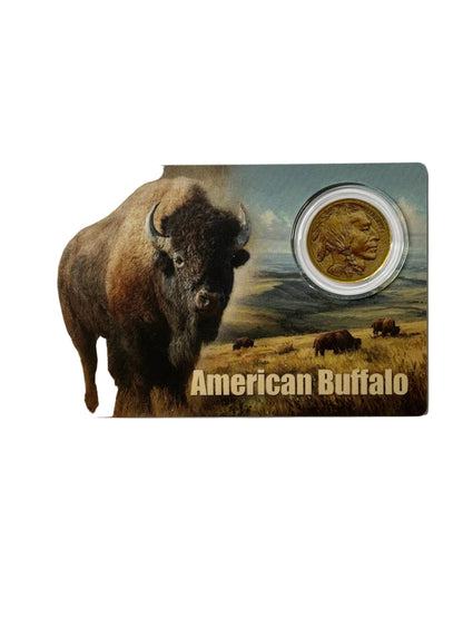 1/200th Oz Pure Gold Buffaloe Foil In card
