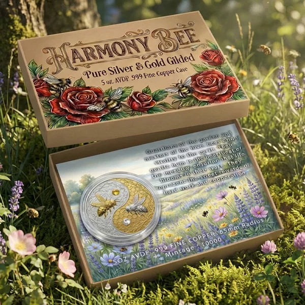 5oz Copper Harmony Bee With Crystal Insert