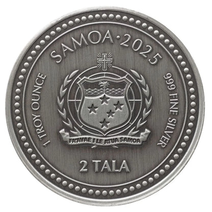 2025 Samoa Seahorse
1 oz Silver Antiqued Coin