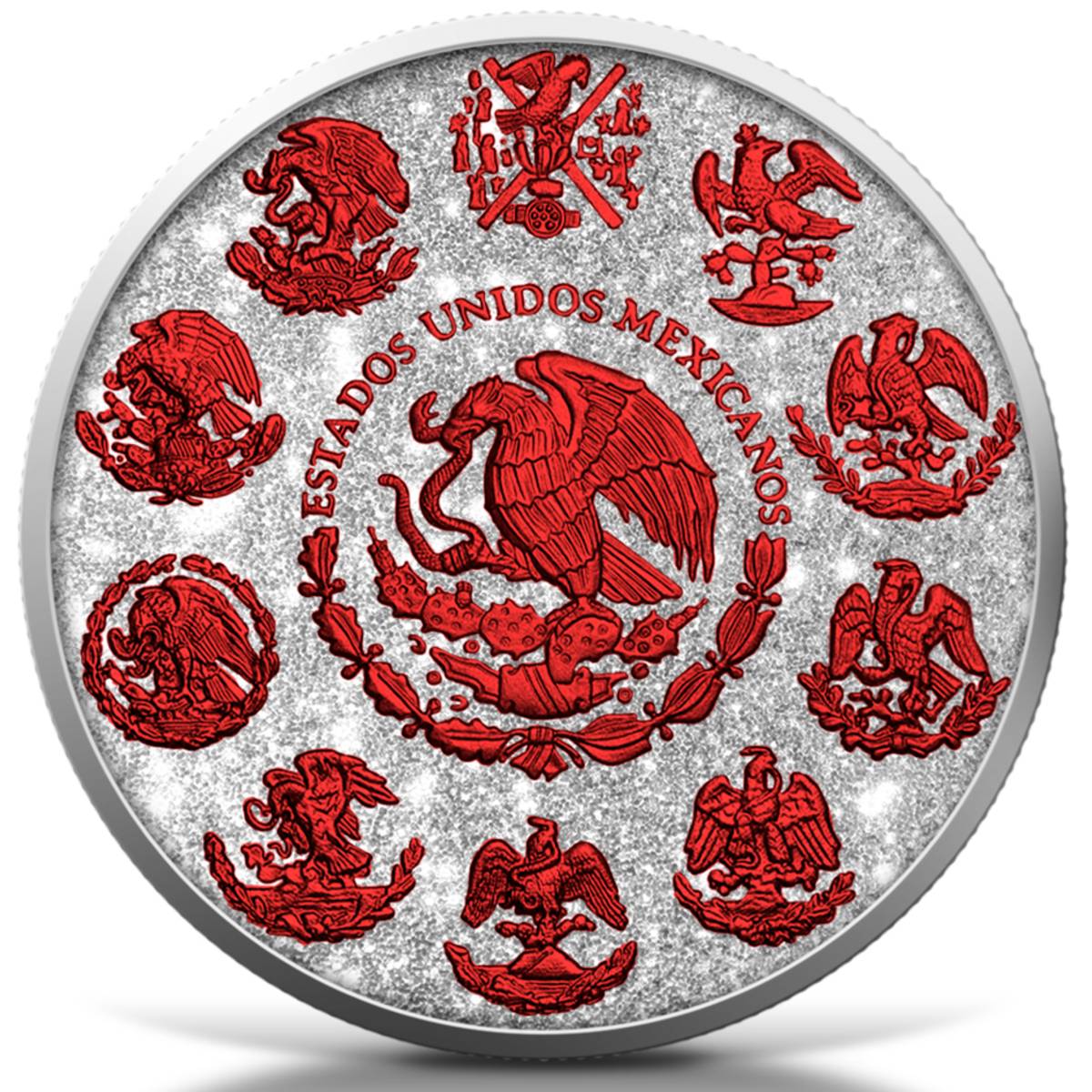 1oz Pure Silver Libertad Diamond Dust Fire