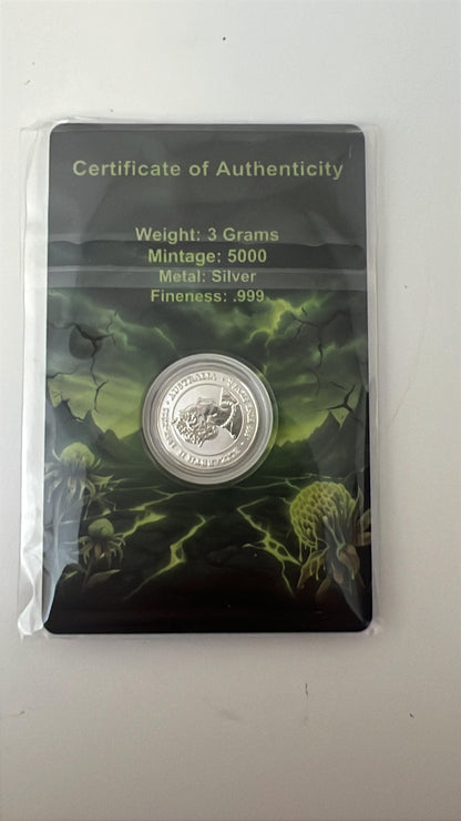 Zombie Kookaburra 3 Gram Australia Pure Coin