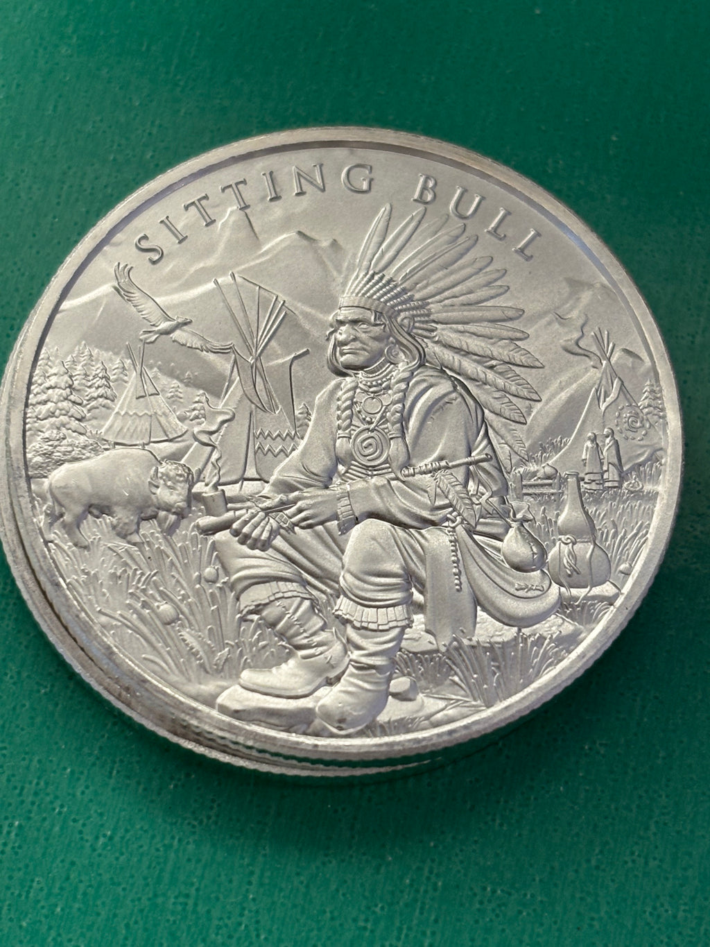 1oz .999 Silver Round Legendary Warriors Sitting Bull