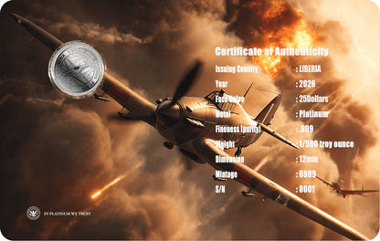 1/500oz Platinum Heroes Of WW2