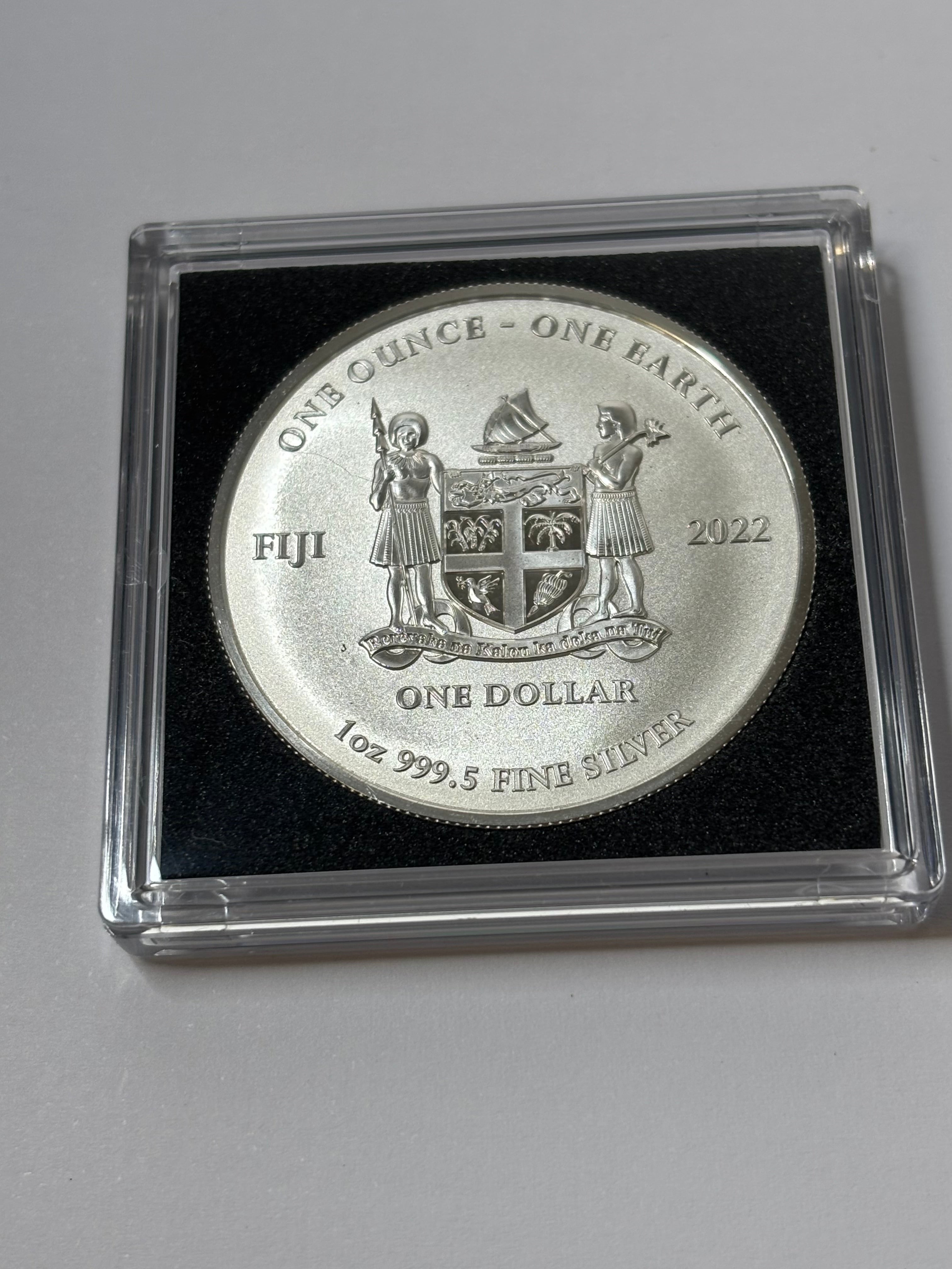 1oz Pure Silver Coin 1$ EARTH EASTER EGG Fiji 2022