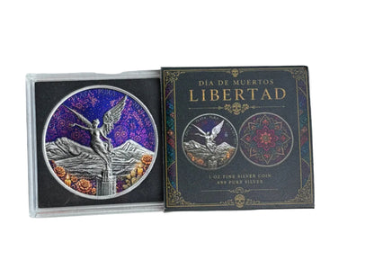 1oz Pure Silver Mexican Libertad Dia De Muertos