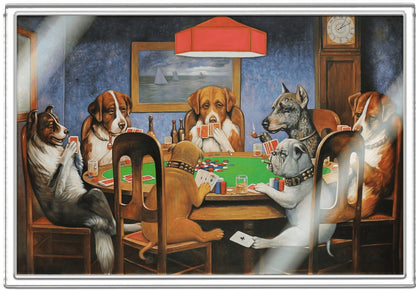 5g Pure Silver Note Dogs Playing Poker