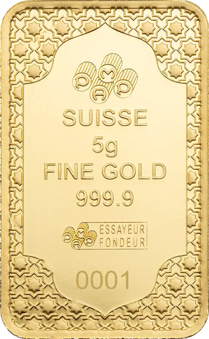 5g Eid Mubarak Pure Gold Bullion Bar | PAMP Suisse