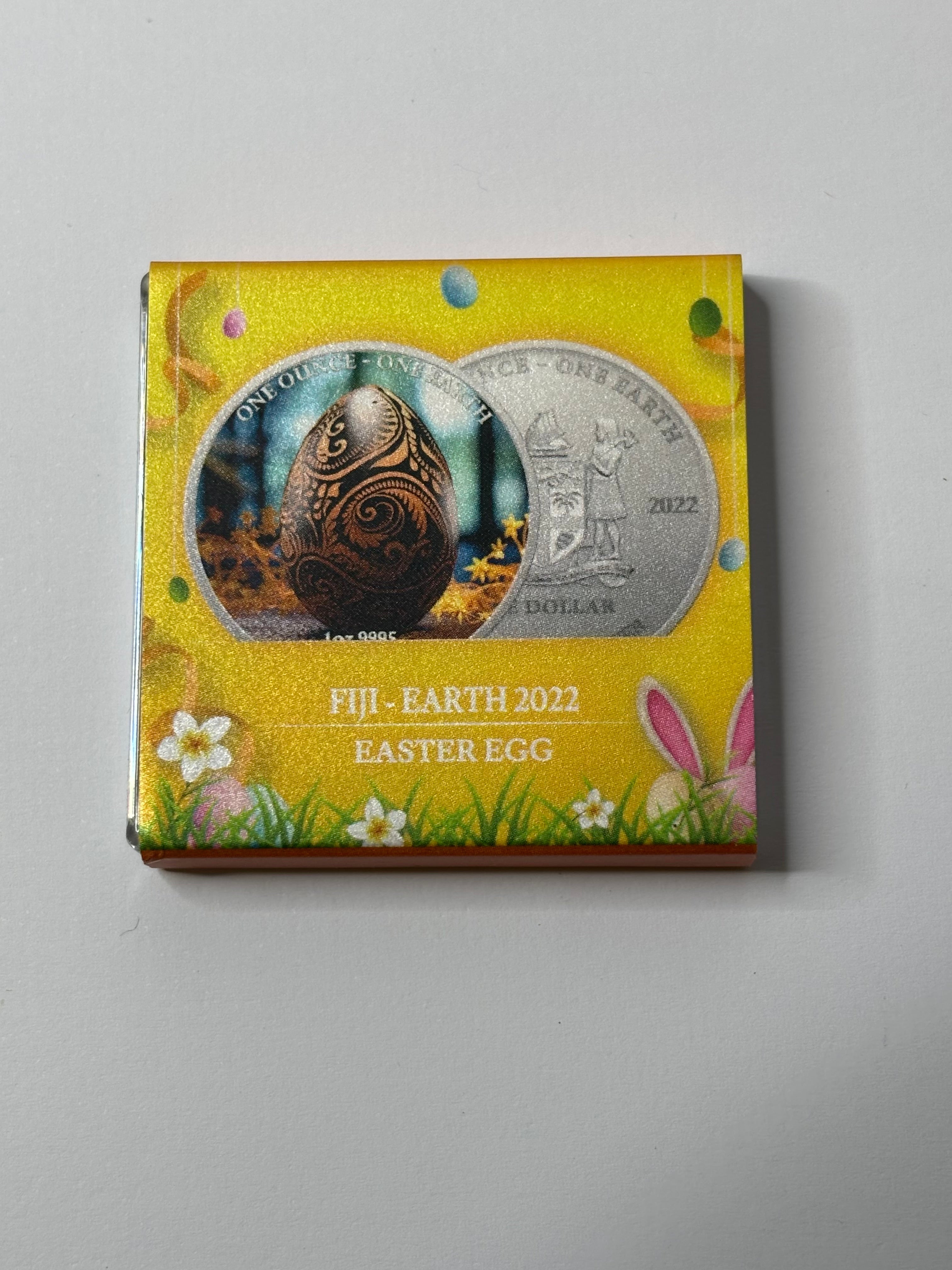 1oz Pure Silver Coin 1$ EARTH EASTER EGG Fiji 2022