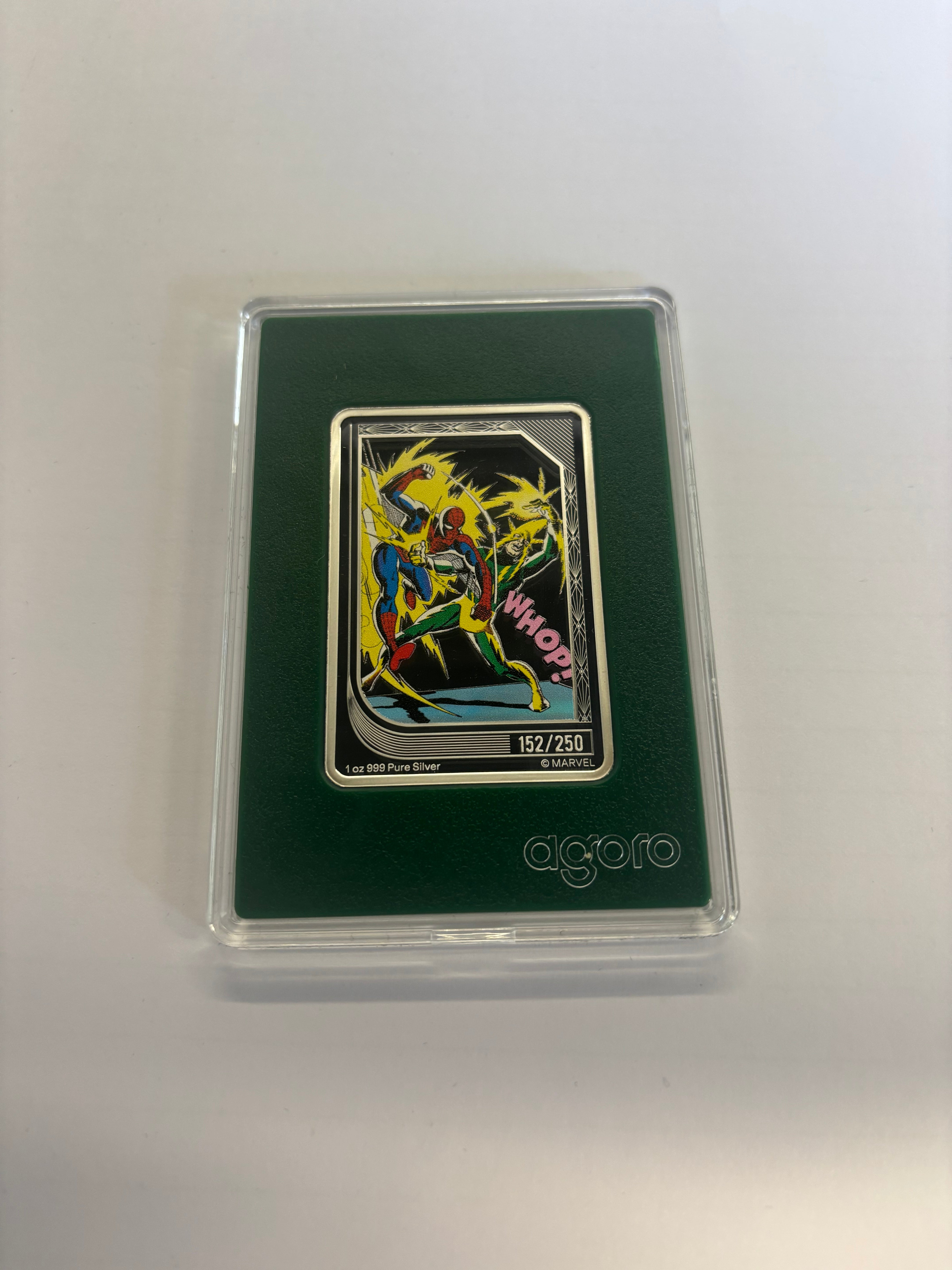1oz Pure Silver Agoro Marvel Trading Coins - Spiderman V Electro