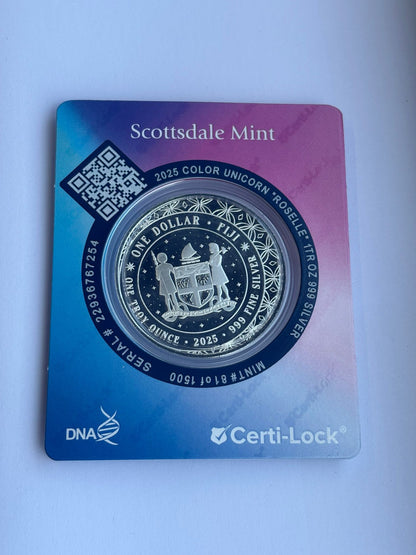 2025 Scottsdale Mint Unicorn “ROSELLE” Pure Silver Coin