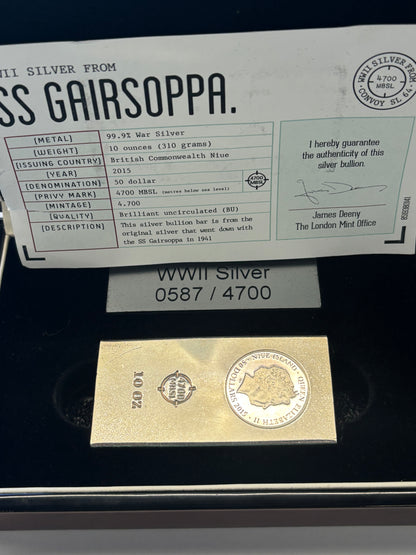WWII Pure Silver Bar Shipwreck Recovery SS Gairsoppa